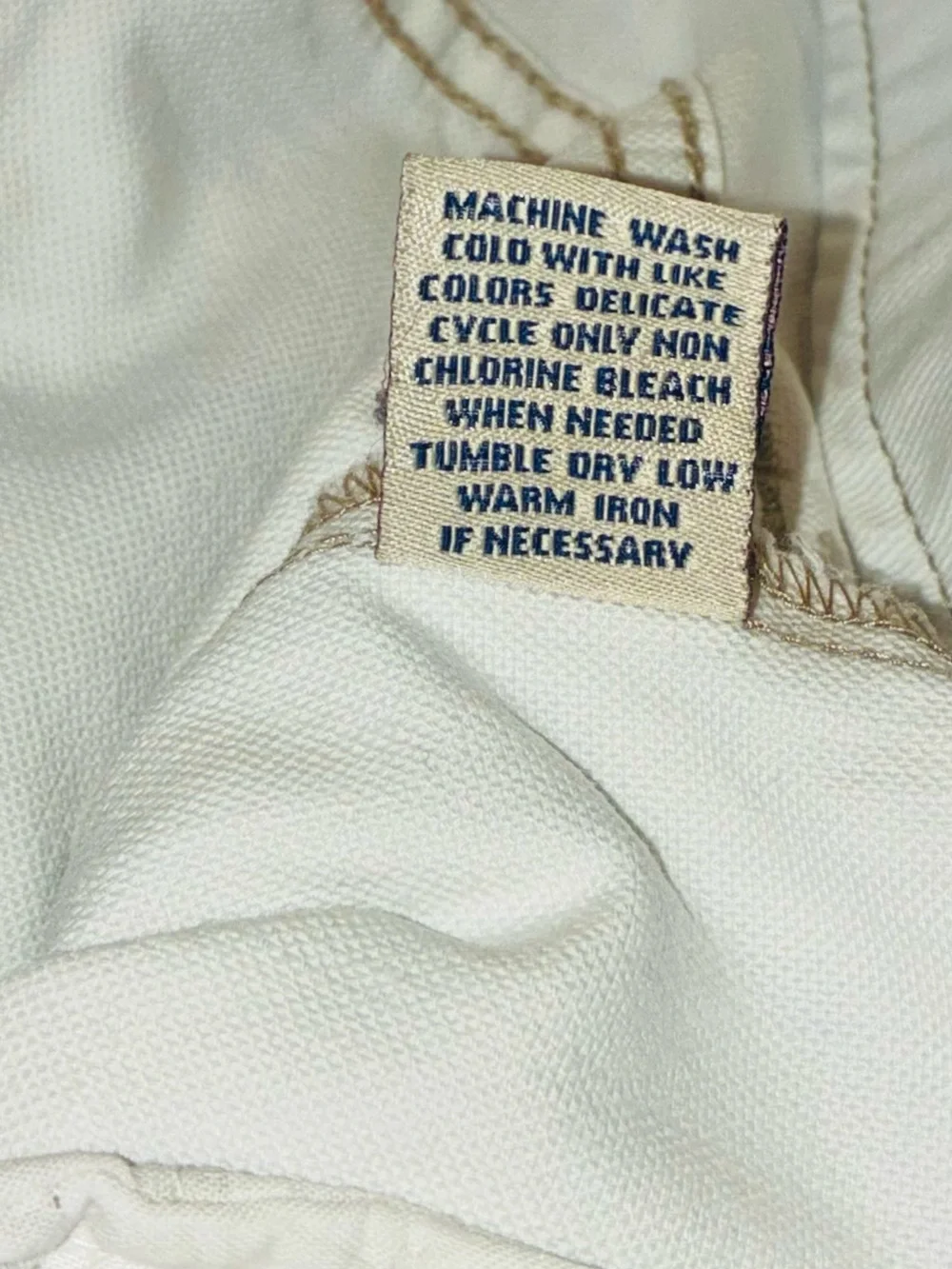 NA XXXX ????  Cotton Stretch Long Shor.9.5” Inseam Cream Off-white
